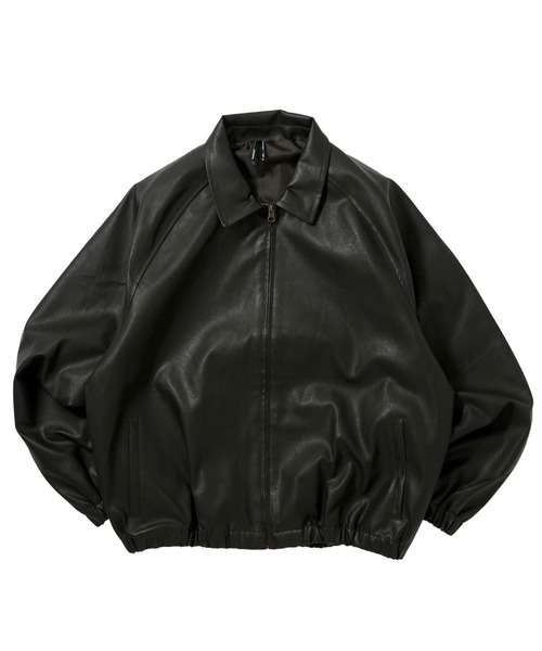 オールド　ヴィンテージ　本革　レザージャケット　レザーブルゾン　ブラック　M BLACKUP ブルゾン アウター 「MADE」 ヒベンヴィンテージ