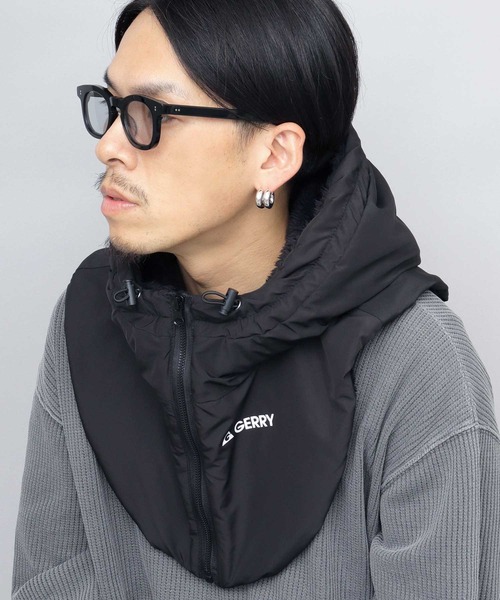 GERRY（ジェリー）の「裏ボア ポリエステル フードウォーマー フロントジップ仕様（ネックウォーマー/スヌード・メンズ・ブラック・FREE）」の3枚目の写真