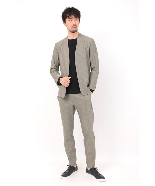 HIGH STREET(ハイストリート)の「HIGH STREET∴4WAYブラッシュジャガードイージーパンツ(スラックス・メンズ・ベージュ/グレー/ブラック・M/LL/L)」の17枚目の写真