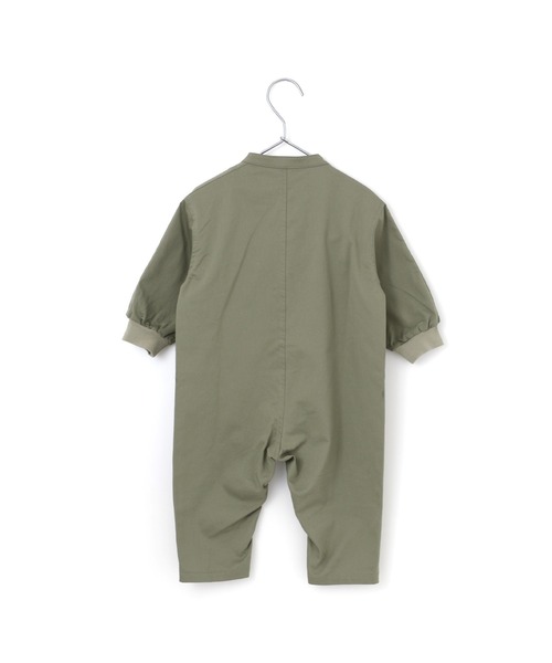 MAKE YOUR DAY（メイクユアデイ）の「バンドカラーカバーオール（ロンパース・キッズ・イエロー/カーキ/ブルー・70/80）」の8枚目の写真