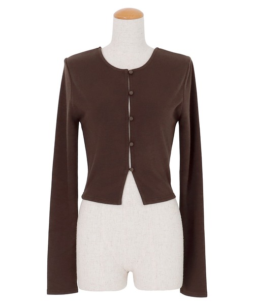 AMBIENT（アンビエント）の「2ウェイロングスリーブトップス（Tシャツ/カットソー・レディース・ネイビー/ラベンダー/ホワイト/ブラウン/グレー/ブラック/カーキ・FREE）」の9枚目の写真