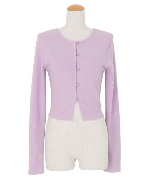 AMBIENT（アンビエント）の「2ウェイロングスリーブトップス（Tシャツ/カットソー・レディース・ネイビー/ラベンダー/ホワイト/ブラウン/グレー/ブラック/カーキ・FREE）」の11枚目の写真