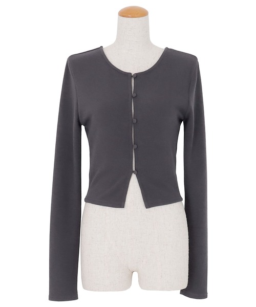 AMBIENT（アンビエント）の「2ウェイロングスリーブトップス（Tシャツ/カットソー・レディース・ネイビー/ラベンダー/ホワイト/ブラウン/グレー/ブラック/カーキ・FREE）」の10枚目の写真