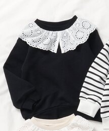 【WEB限定】レースフリル衿トレーナー