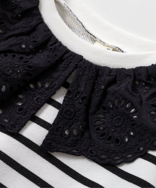 apres les cours(アプレレクール)の「【WEB限定】レースフリル衿トレーナー(スウェット・キッズ・ラベンダー/ブラック/キナリ/その他2・80/120/140/130/110/100/90)」の15枚目の写真