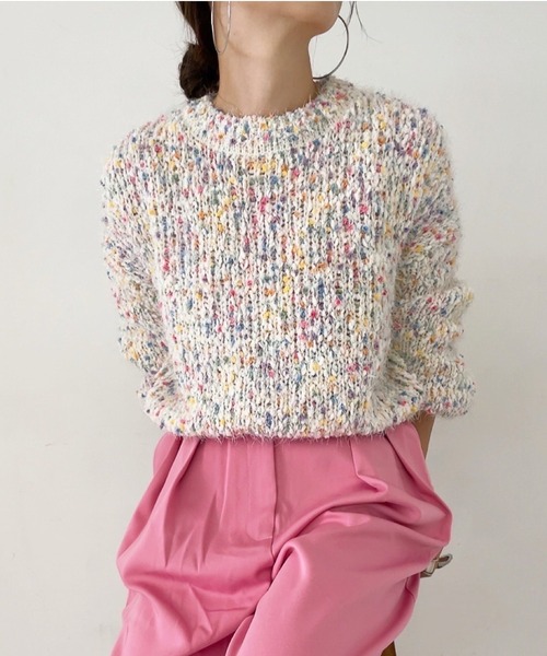 セール】ミックスカラーシャギーニット (comochi select) / ぽこぽこ