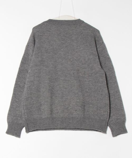 WESTSEA(ウエストシー)の「刺繍 ロゴニット 長袖 オーバーサイズ(ニット/セーター・レディース・グレー/アイボリー・FREE)」の9枚目の写真