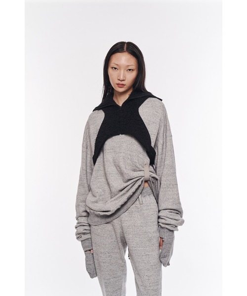 POOLDE（プールデ）の「【POOLDE/プールデ】Hoodie Vest/フーディショートベスト/ネックウォーマー（ベスト・レディース・ブラック・FREE）」の14枚目の写真