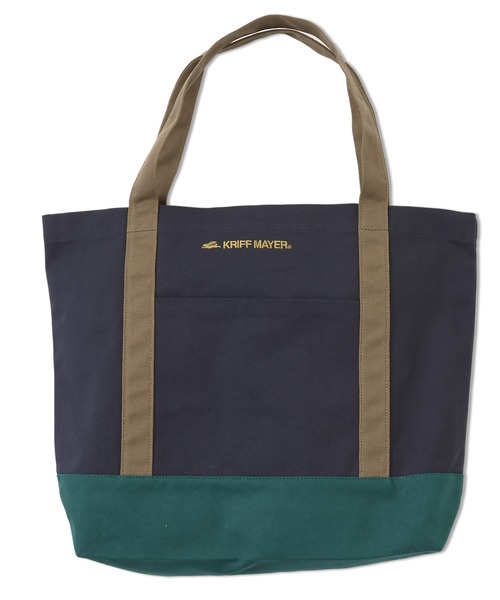 KRIFF MAYER（クリフメイヤー）の「配色クリフトート（トートバッグ・レディース・バーガンディー/ホワイト×ブラウン/ホワイト×グリーン/グリーン/ネイビー・FREE）」の4枚目の写真