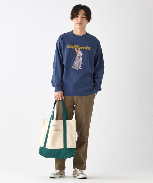 KRIFF MAYER（クリフメイヤー）の「配色クリフトート（トートバッグ・レディース・バーガンディー/ホワイト×ブラウン/ホワイト×グリーン/グリーン/ネイビー・FREE）」の19枚目の写真