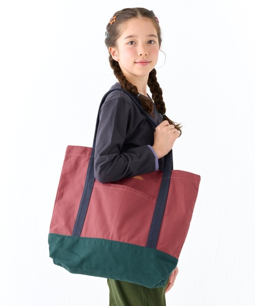 KRIFF MAYER（クリフメイヤー）の「配色クリフトート（トートバッグ・レディース・バーガンディー/ホワイト×ブラウン/ホワイト×グリーン/グリーン/ネイビー・FREE）」の13枚目の写真