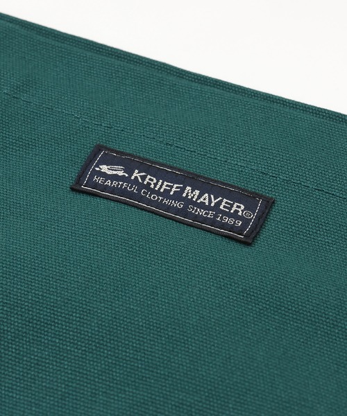 KRIFF MAYER（クリフメイヤー）の「配色クリフトート（トートバッグ・レディース・バーガンディー/ホワイト×ブラウン/ホワイト×グリーン/グリーン/ネイビー・FREE）」の9枚目の写真