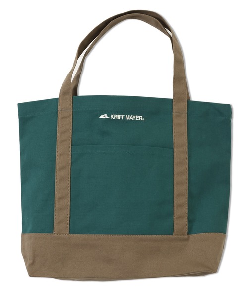 KRIFF MAYER（クリフメイヤー）の「配色クリフトート（トートバッグ・レディース・バーガンディー/ホワイト×ブラウン/ホワイト×グリーン/グリーン/ネイビー・FREE）」の14枚目の写真