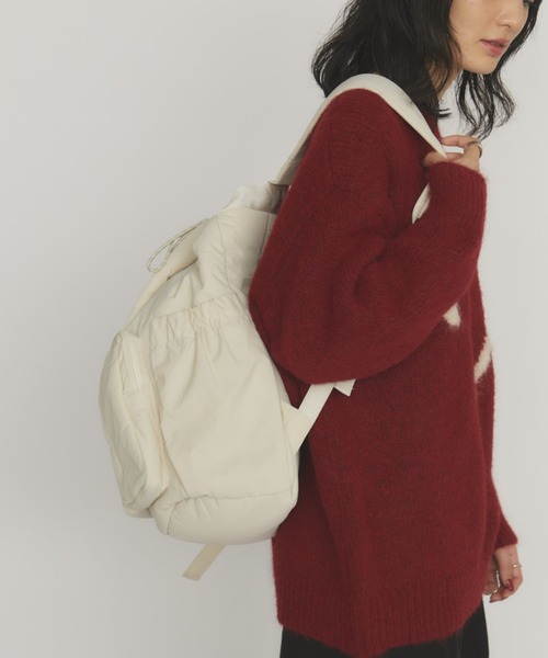 MERLOT（メルロー）の「パデットアウトポケットバックパック（バックパック/リュック・レディース・ブラック/ホワイト・FREE）」の5枚目の写真