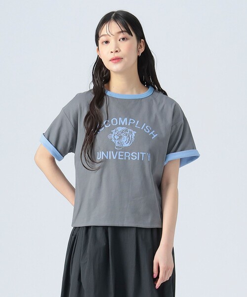 BEAMS HEART（ビームスハート）の「リバーシブル プリント Tシャツ（Tシャツ/カットソー・レディース・グレー系その他/ブルー/ホワイト系その他5・FREE）」の6枚目の写真