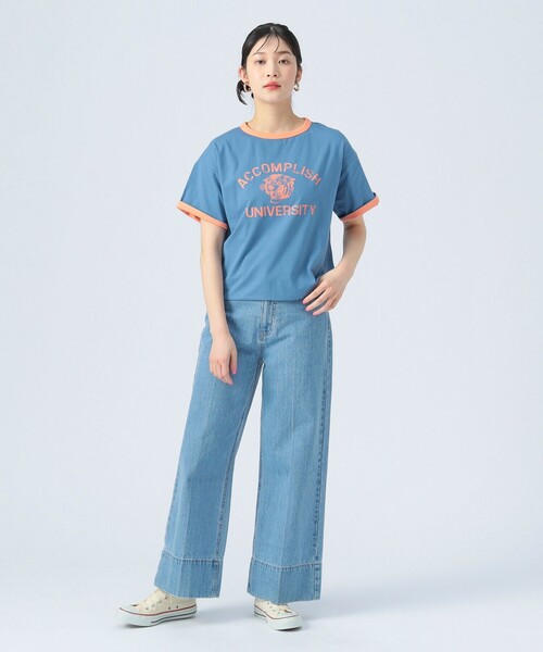 BEAMS HEART（ビームスハート）の「リバーシブル プリント Tシャツ（Tシャツ/カットソー・レディース・グレー系その他/ブルー/ホワイト系その他5・FREE）」の9枚目の写真