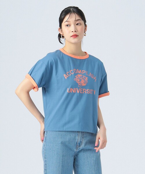 BEAMS HEART（ビームスハート）の「リバーシブル プリント Tシャツ（Tシャツ/カットソー・レディース・グレー系その他/ブルー/ホワイト系その他5・FREE）」の11枚目の写真