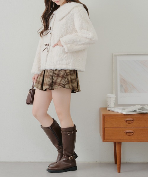 【ZOZO先行/インフルエンサー企画】リボンボアブルゾン（ブルゾン）｜APPORTE PAR LES MARCHES（アポルテパーレマルシェ）