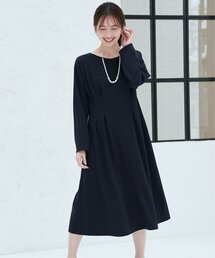 カットジョーゼットタックワンピース