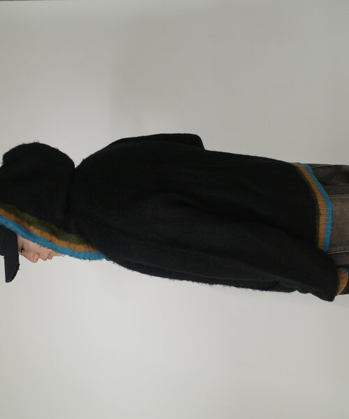 WHO'S WHO gallery（フーズフーギャラリー）の「※２サイズ【UNISEX/ユニセックス】KOOK'Nラインモヘアジップパーカー（パーカー・メンズ・ブラック/パープル・MEDIUM）」の18枚目の写真