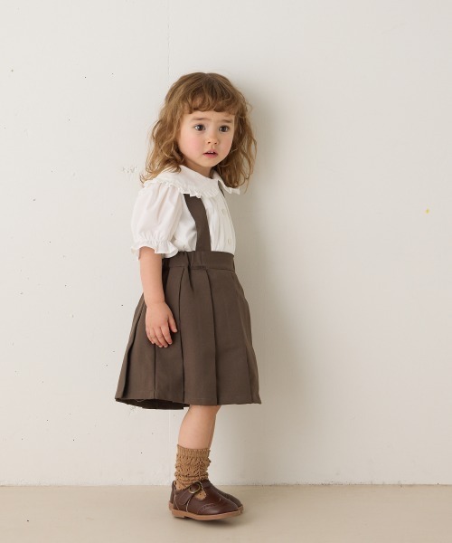 riziere(リジェール)の「サスペンダープリーツスカート(スーツスカート・キッズ・カーキ系/ネイビー/ブラウン・90/100/110/120/130/140/150)」の16枚目の写真