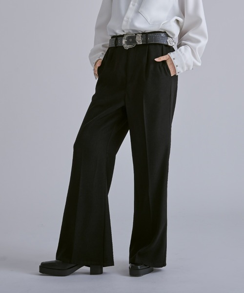 Ellno Loset(エルノロゼット)の「カラーフレアパンツ/ SET UP対応(その他パンツ・メンズ・ブラック/マスタード/チャコールグレー・X-SMALL/LARGE/MEDIUM/SMALL)」の4枚目の写真