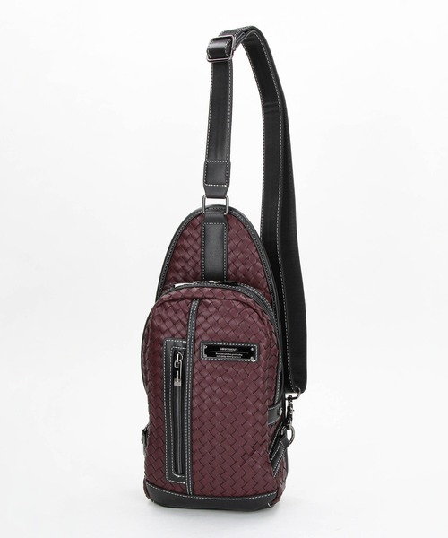 HIDEAWAYS NICOLE（ハイダウェイニコル）の「メッシュボディバッグ（ボストンバッグ・メンズ・ダークブラウン/ボルドー/ネイビー/ブラック・FREE）」の4枚目の写真