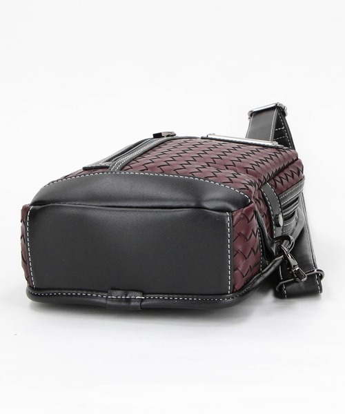 HIDEAWAYS NICOLE（ハイダウェイニコル）の「メッシュボディバッグ（ボストンバッグ・メンズ・ダークブラウン/ボルドー/ネイビー/ブラック・FREE）」の7枚目の写真