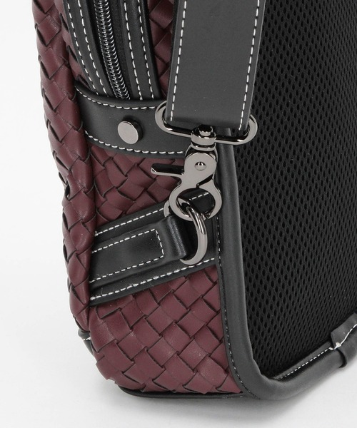 HIDEAWAYS NICOLE（ハイダウェイニコル）の「メッシュボディバッグ（ボストンバッグ・メンズ・ダークブラウン/ボルドー/ネイビー/ブラック・FREE）」の9枚目の写真