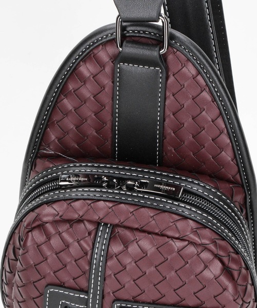 HIDEAWAYS NICOLE（ハイダウェイニコル）の「メッシュボディバッグ（ボストンバッグ・メンズ・ダークブラウン/ボルドー/ネイビー/ブラック・FREE）」の10枚目の写真