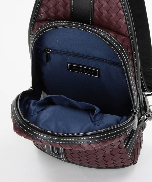 HIDEAWAYS NICOLE（ハイダウェイニコル）の「メッシュボディバッグ（ボストンバッグ・メンズ・ダークブラウン/ボルドー/ネイビー/ブラック・FREE）」の11枚目の写真