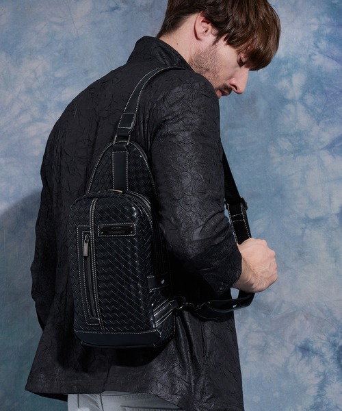 HIDEAWAYS NICOLE（ハイダウェイニコル）の「メッシュボディバッグ（ボストンバッグ・メンズ・ダークブラウン/ボルドー/ネイビー/ブラック・FREE）」の13枚目の写真