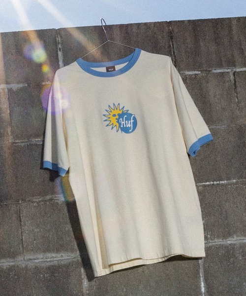 一番の TOTAL ECLIPSE リンガーTシャツ（Tシャツ ハフ HUF / TEE RINGER スケートボード