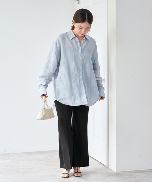 追加》ラミーリヨセルロングシャツ（シャツ/ブラウス）｜IENA