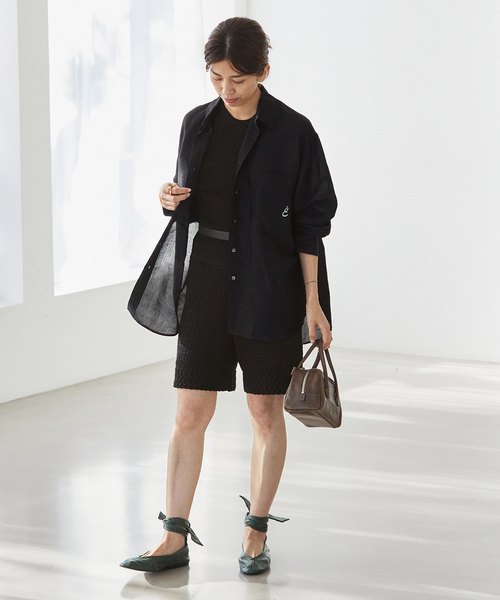 IENA（イエナ）の「《追加》ラミーリヨセルロングシャツ（シャツ/ブラウス・レディース・サックスブルー/オートミール/ブラック・36/38）」の11枚目の写真