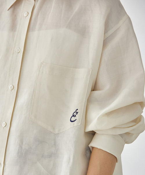 IENA（イエナ）の「《追加》ラミーリヨセルロングシャツ（シャツ/ブラウス・レディース・サックスブルー/オートミール/ブラック・36/38）」の22枚目の写真