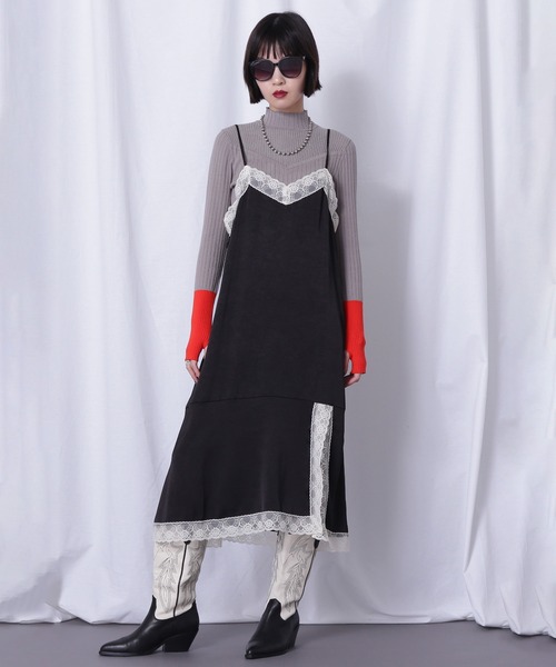 ROSE BUD(ローズバッド)の「ランジェリーライクワンピース(ワンピース・レディース・ブラック・ONE SIZE)」の6枚目の写真