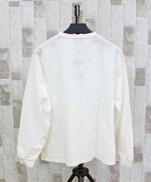 schott（ショット）の「PIGMENT LS T-SHIRT BOLT LOGO（Tシャツ/カットソー・メンズ・ホワイト/ブラック/オリーブ・XL/L/XXL/M）」の5枚目の写真