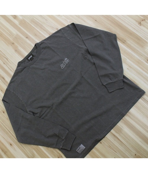 schott（ショット）の「PIGMENT LS T-SHIRT BOLT LOGO（Tシャツ/カットソー・メンズ・ホワイト/ブラック/オリーブ・XL/L/XXL/M）」の9枚目の写真
