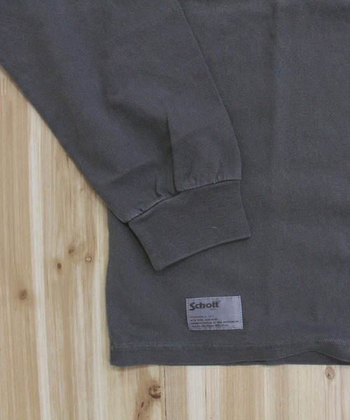 schott（ショット）の「PIGMENT LS T-SHIRT BOLT LOGO（Tシャツ/カットソー・メンズ・ホワイト/ブラック/オリーブ・XL/L/XXL/M）」の12枚目の写真