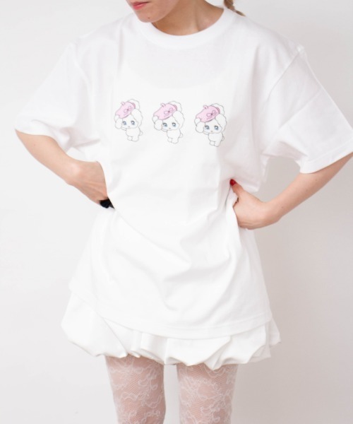 kaorinomori(カオリノモリ)の「kaorinomori kaori×foxy TシャツL / カオリノモリ(Tシャツ/カットソー・レディース・ブラック/ホワイト・LARGE)」の1枚目の写真