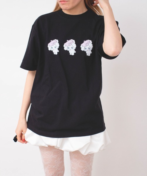 kaorinomori(カオリノモリ)の「kaorinomori kaori×foxy TシャツL / カオリノモリ(Tシャツ/カットソー・レディース・ブラック/ホワイト・LARGE)」の9枚目の写真