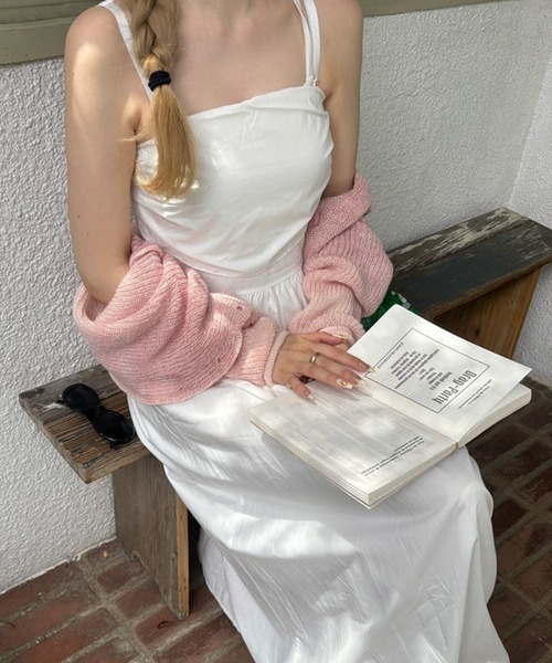 merrylatte（メリーラテ）の「ボリュームフレアキャミワンピ（ワンピース・レディース・ホワイト・FREE）」の5枚目の写真