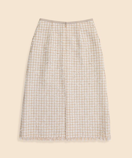 BROOKS BROTHERS(ブルックスブラザーズ)の「コットンブレンド ファンシーツイード ミディスカート(スカート・レディース・ベージュ・0/2/4/6/8)」の2枚目の写真