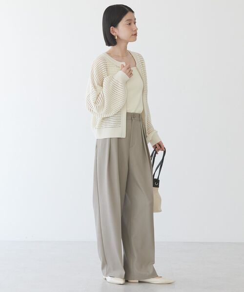 PleatsPlease ジップアップ　メッシュカーディガン AMERICAN HOLIC カーディガン ジップアップメッシュニット