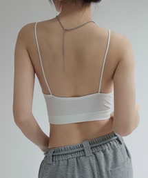 c.u.l（シーユーエル）の「バックオープン 細リブ ショート丈 カップ付き キャミソール culw786（キャミソール）」