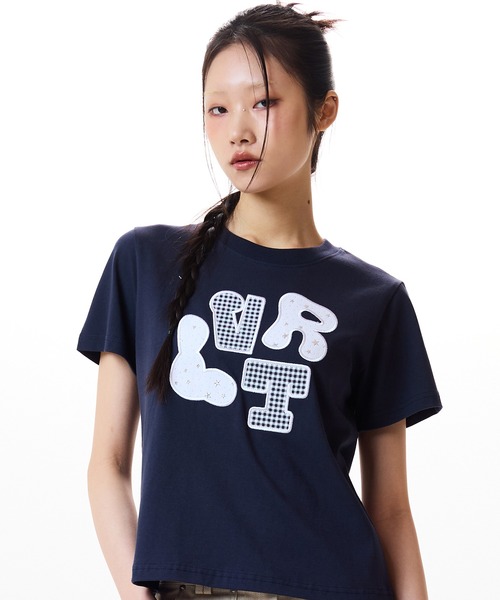 【LUV IS TRUE】LVTR パッチ ロゴTシャツ♡ セール】LVTR PATCH TEE(Tシャツ/カットソー)|LUVISTRUE