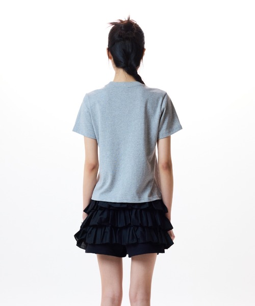 LUVISTRUE(ラヴイズトゥルー)の「LVTR PATCH TEE(Tシャツ/カットソー・レディース・グレー/ネイビー/ホワイト・FREE)」の8枚目の写真