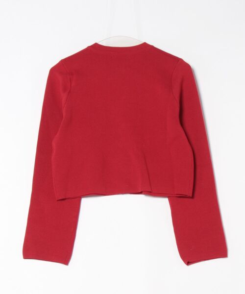 SWINGLE（スウィングル）の「ダブルジャガードビジューボタンニットジャケット（カーディガン/ボレロ・レディース・ネイビー/レッド/オフホワイト・FREE）」の4枚目の写真