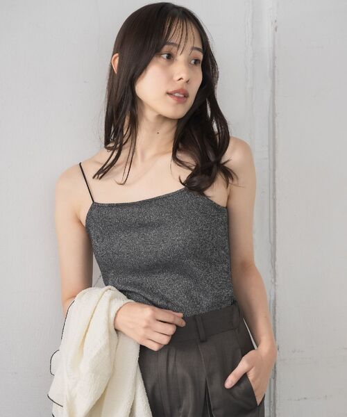 RETRO GIRL(レトロガール)の「アソートカップ付キャミ(キャミソール・レディース・ブラック系その他/シルバー/ライトベージュ/ブラック/オフホワイト・FREE)」の10枚目の写真